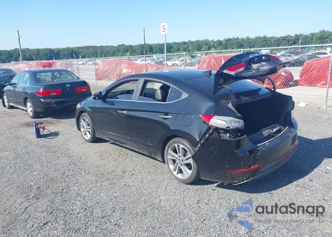 2017 Hyundai Elantra Limited from USA, damaged, VIN KMHD84LF4HU164188
